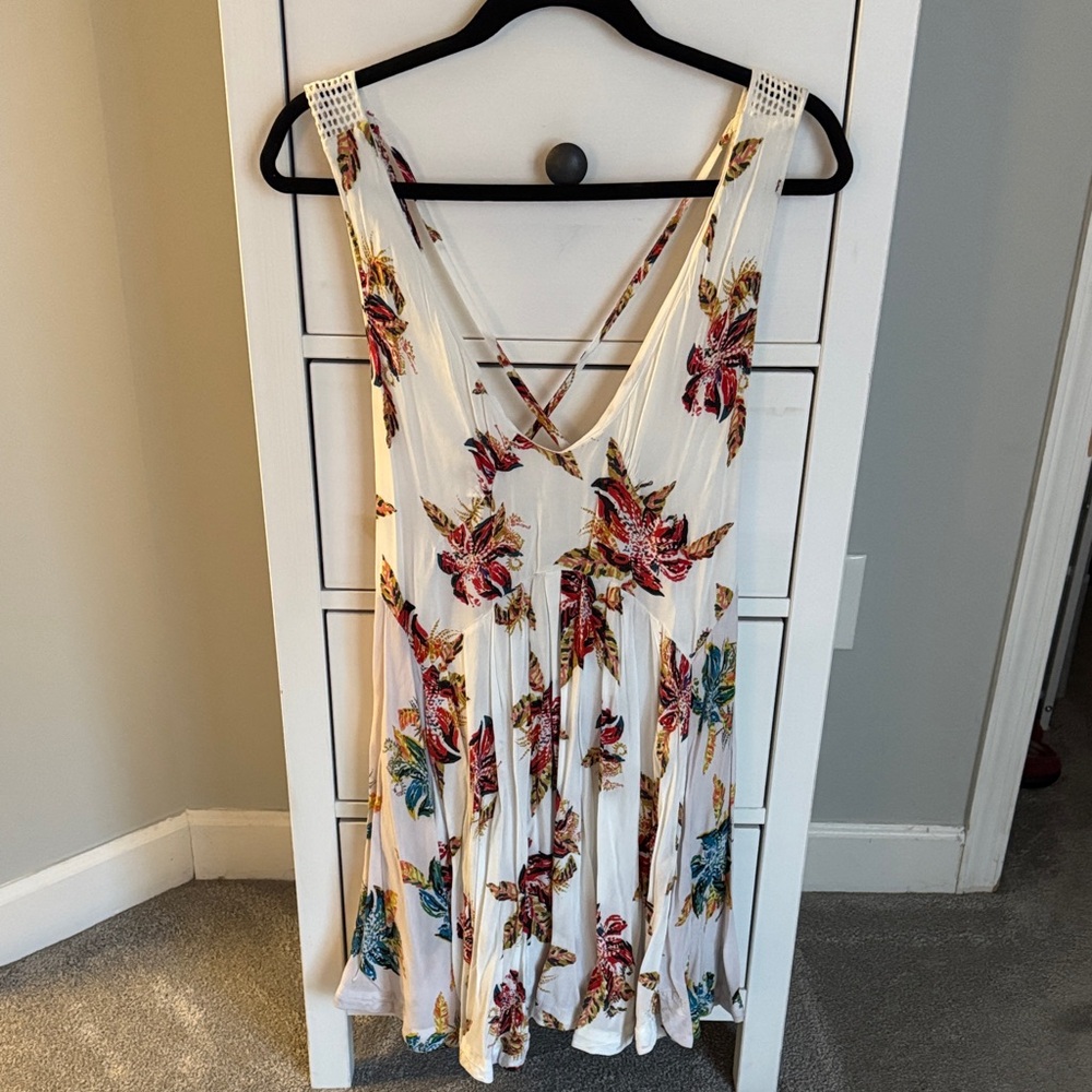 Free People Floral White Dress